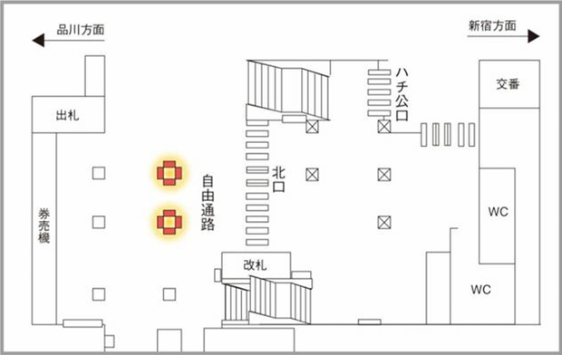 [สถานี JR Shibuya] สถานี Shibuya Hachi ประตูสาธารณะ J ・ Ad Vision