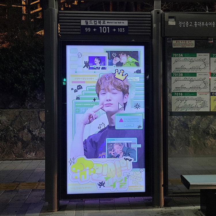 [xikers Minjae Soomin] ตัวอย่างโฆษณาที่พักรถบัส Mapo-gu/Seodaemun-gu (2025/03)
